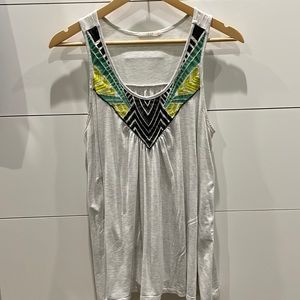 Embroidered tank top size Medium